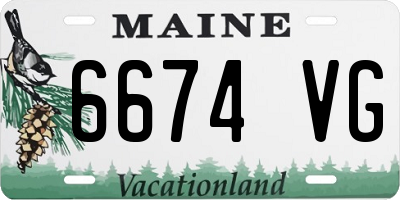 ME license plate 6674VG