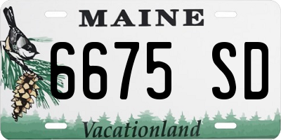 ME license plate 6675SD