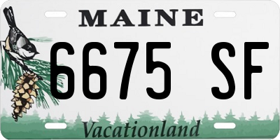 ME license plate 6675SF