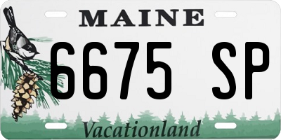 ME license plate 6675SP