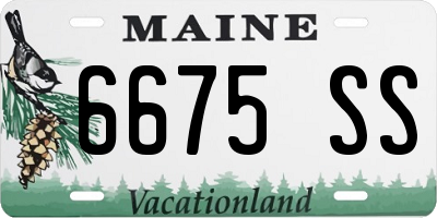 ME license plate 6675SS