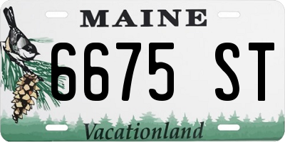 ME license plate 6675ST