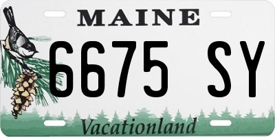 ME license plate 6675SY