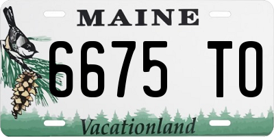 ME license plate 6675TO
