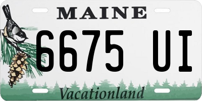 ME license plate 6675UI