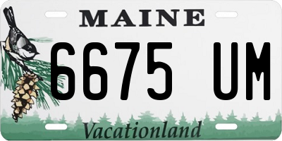 ME license plate 6675UM