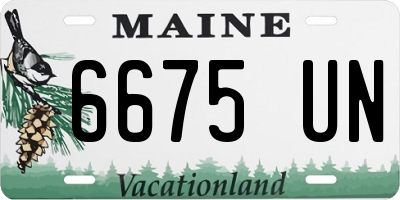 ME license plate 6675UN