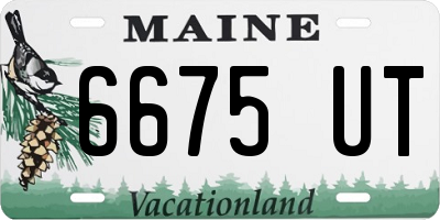 ME license plate 6675UT