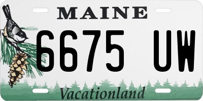 ME license plate 6675UW