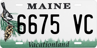 ME license plate 6675VC