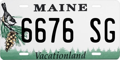 ME license plate 6676SG