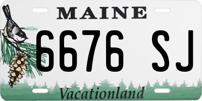 ME license plate 6676SJ