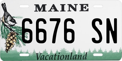 ME license plate 6676SN