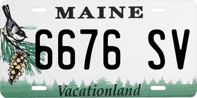 ME license plate 6676SV