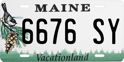 ME license plate 6676SY