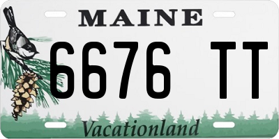 ME license plate 6676TT