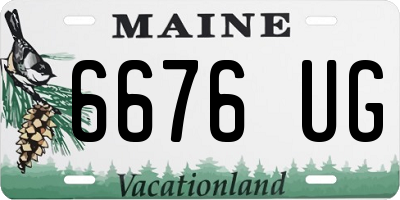 ME license plate 6676UG