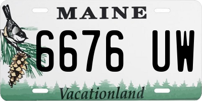 ME license plate 6676UW