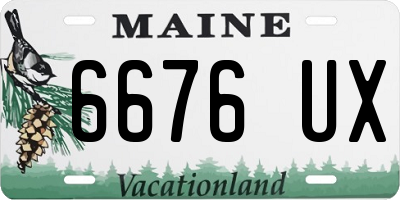 ME license plate 6676UX