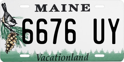 ME license plate 6676UY