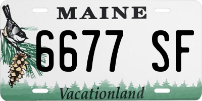 ME license plate 6677SF