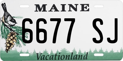 ME license plate 6677SJ