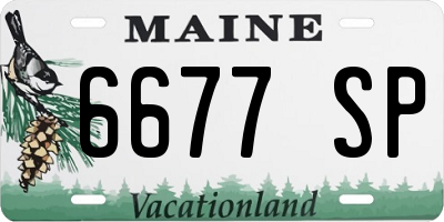 ME license plate 6677SP