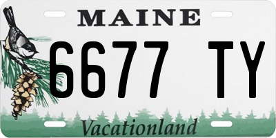 ME license plate 6677TY