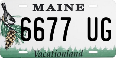 ME license plate 6677UG