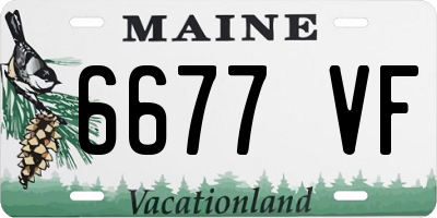 ME license plate 6677VF