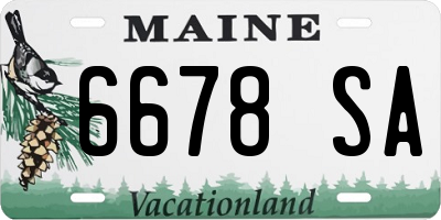 ME license plate 6678SA