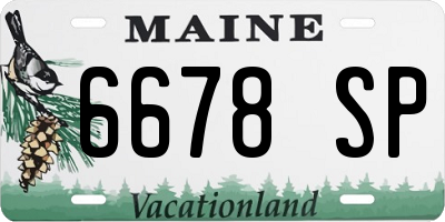ME license plate 6678SP