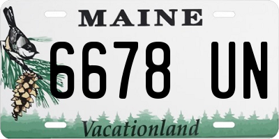 ME license plate 6678UN
