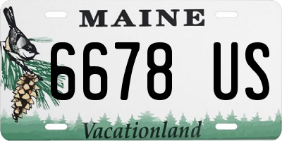ME license plate 6678US