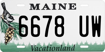 ME license plate 6678UW