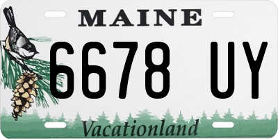 ME license plate 6678UY