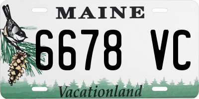 ME license plate 6678VC