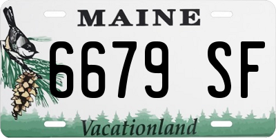 ME license plate 6679SF