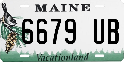 ME license plate 6679UB