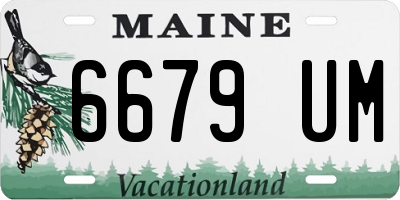 ME license plate 6679UM