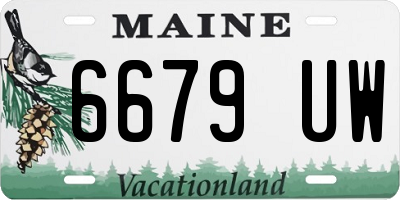 ME license plate 6679UW