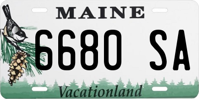 ME license plate 6680SA