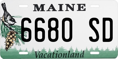 ME license plate 6680SD