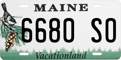 ME license plate 6680SO