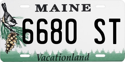ME license plate 6680ST