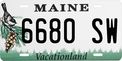 ME license plate 6680SW