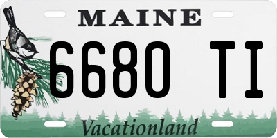 ME license plate 6680TI
