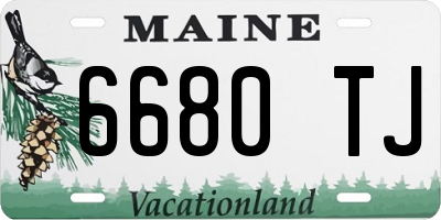 ME license plate 6680TJ