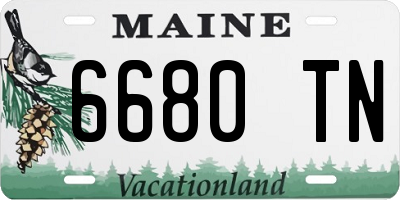 ME license plate 6680TN