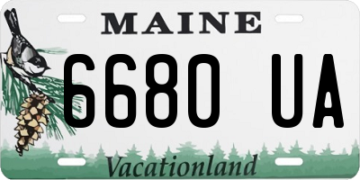 ME license plate 6680UA